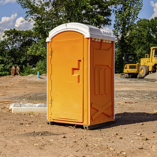 how often are the porta potties cleaned and serviced during a rental period in Glenfield ND